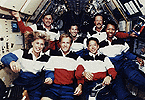 portrait of mixed Shuttle crew (STS-60)